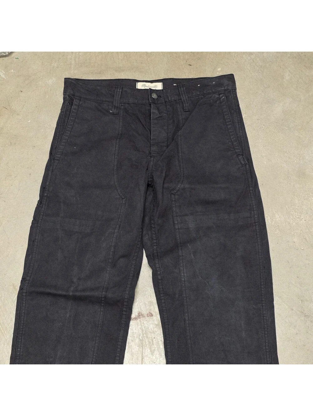 Madewell Pants Relaxed Straight Mens Size 30x30 Black Double Knee Carpenter